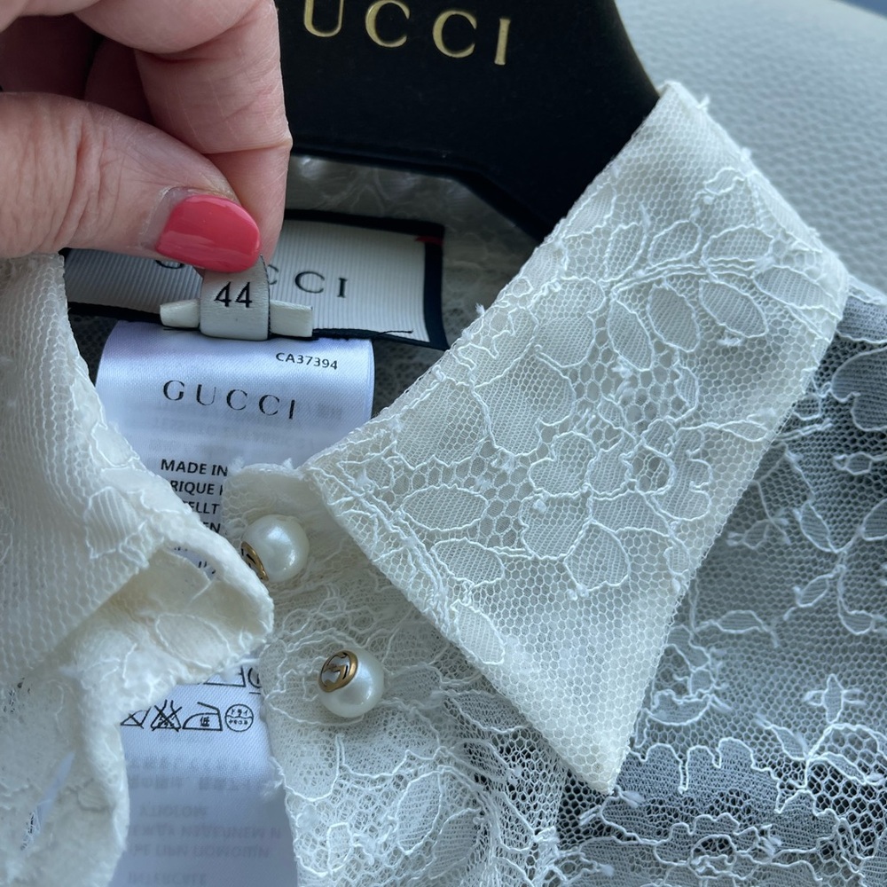 Gucci Ivory Floral Lace Blouse…NWOT - Picture 12 of 14